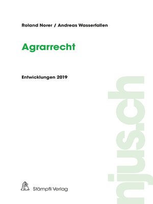 cover image of Agrarrecht, Entwicklungen 2019